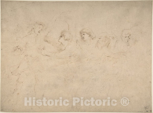 Art Print : Peter Paul Rubens - Alcibiades Interrupting The Symposium