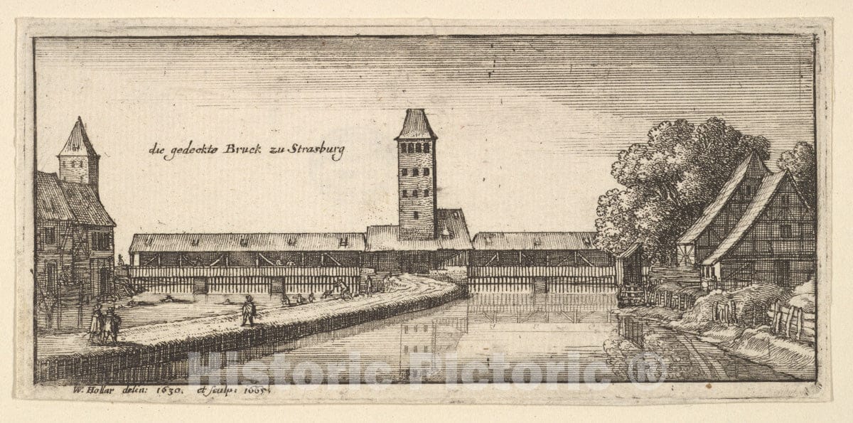 Art Print : Wenceslaus Hollar - Strasbourg - 432953 : Vintage Wall Art
