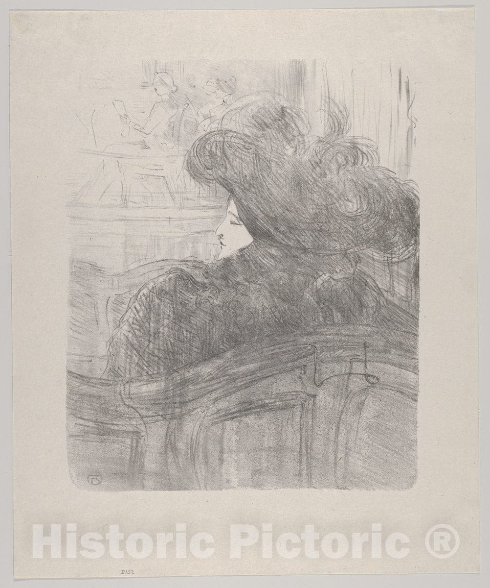 Art Print : Henri de Toulouse-Lautrec - Cléo de Mérode : Vintage Wall Art