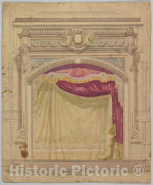 Art Print : Eugène Cicéri - Design for a Stage Set - 433012 : Vintage Wall Art