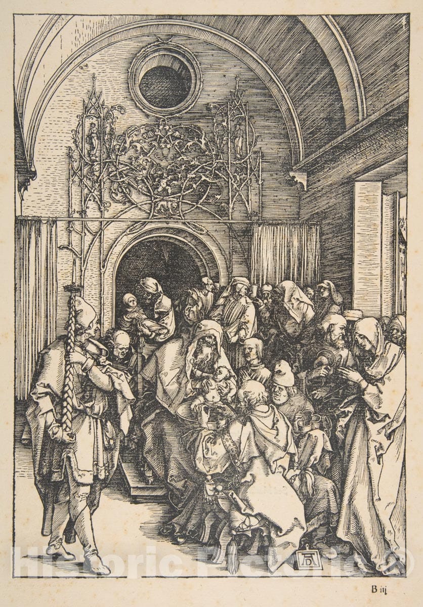 Art Print : Albrecht Dürer - The Circumcision, from The Life of The Virgin 1 : Vintage Wall Art