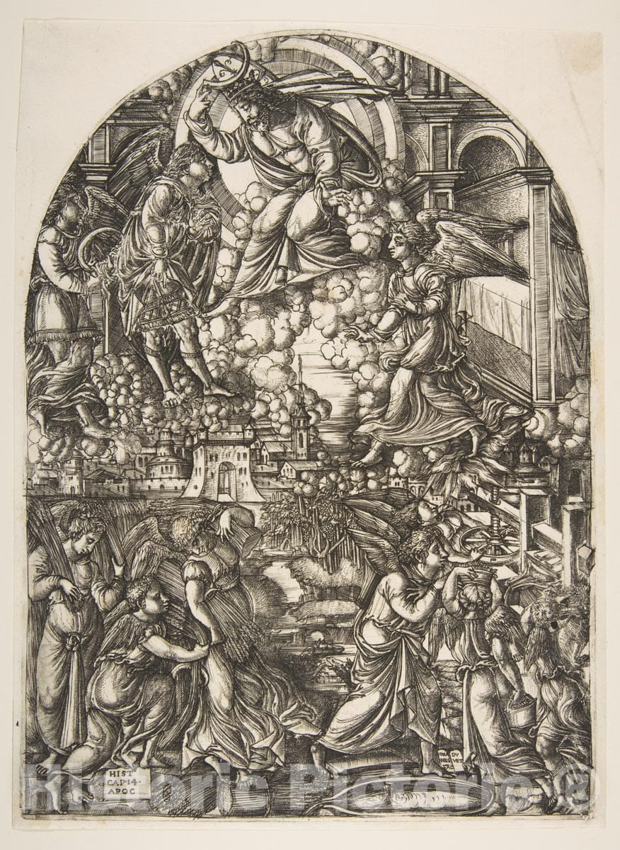 Art Print : Jean Duvet - The Winepress of The Wrath of God, from The Apocalypse : Vintage Wall Art