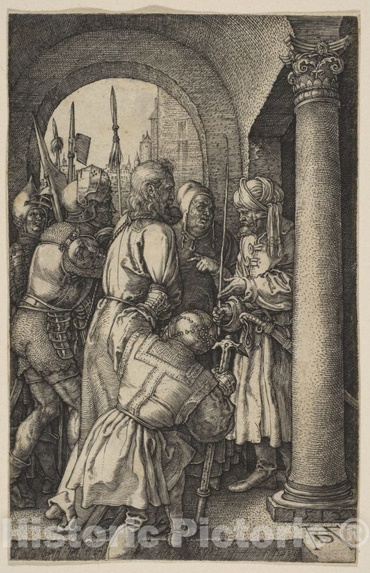 Art Print : Albrecht Dürer - Christ Before Pilate, from The Passion 1 : Vintage Wall Art