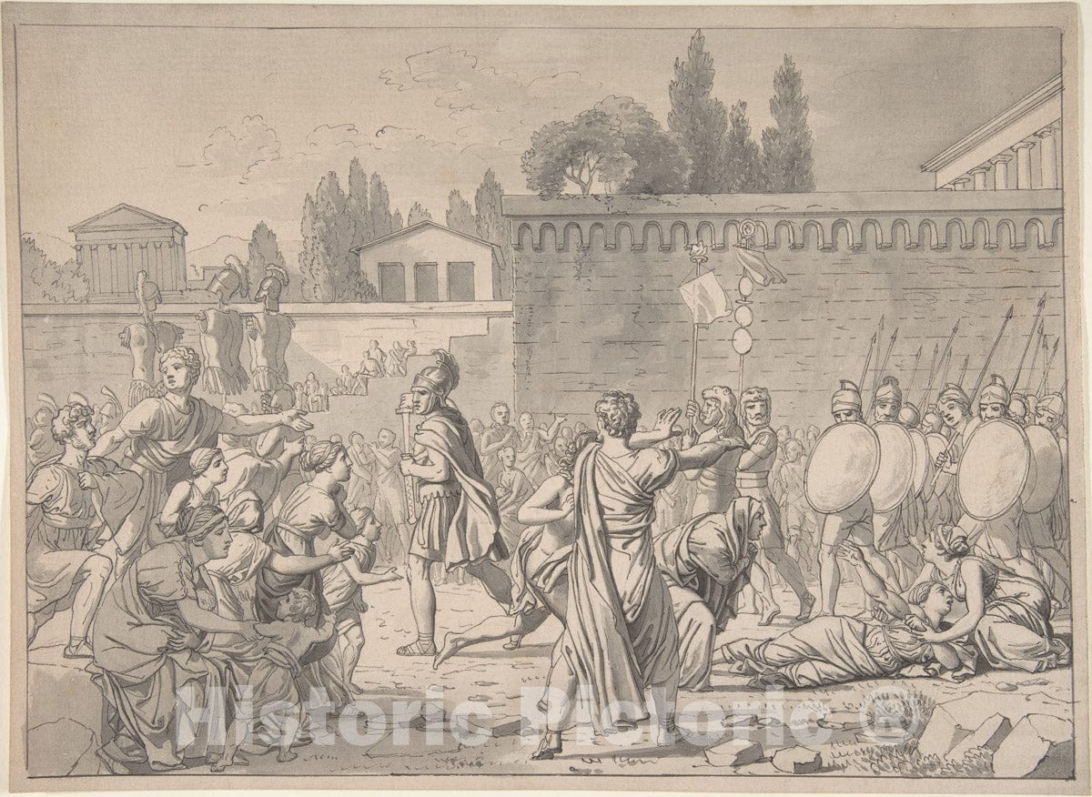 Art Print : Christoffer Wilhelm Eckersberg - The Surviving Horatian : Vintage Wall Art