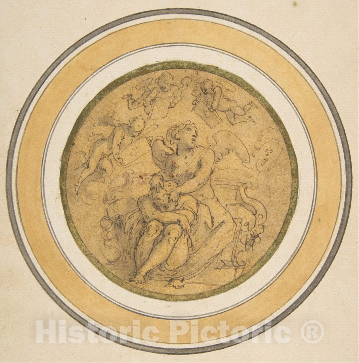 Art Print : Giorgio Vasari - Allegory of Sleep : Vintage Wall Art