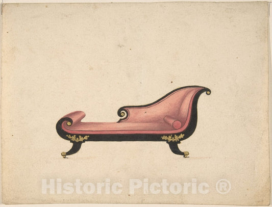 Art Print : Gillows - Design for a Sofa - 433139 : Vintage Wall Art