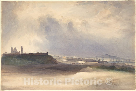 Art Print : Conrad Martens - Approach to Montevideo, Uruguay : Vintage Wall Art