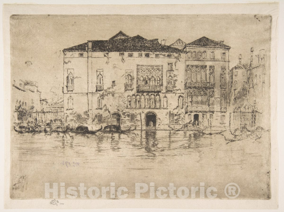 Art Print : James McNeill Whistler - The Palaces 1 : Vintage Wall Art