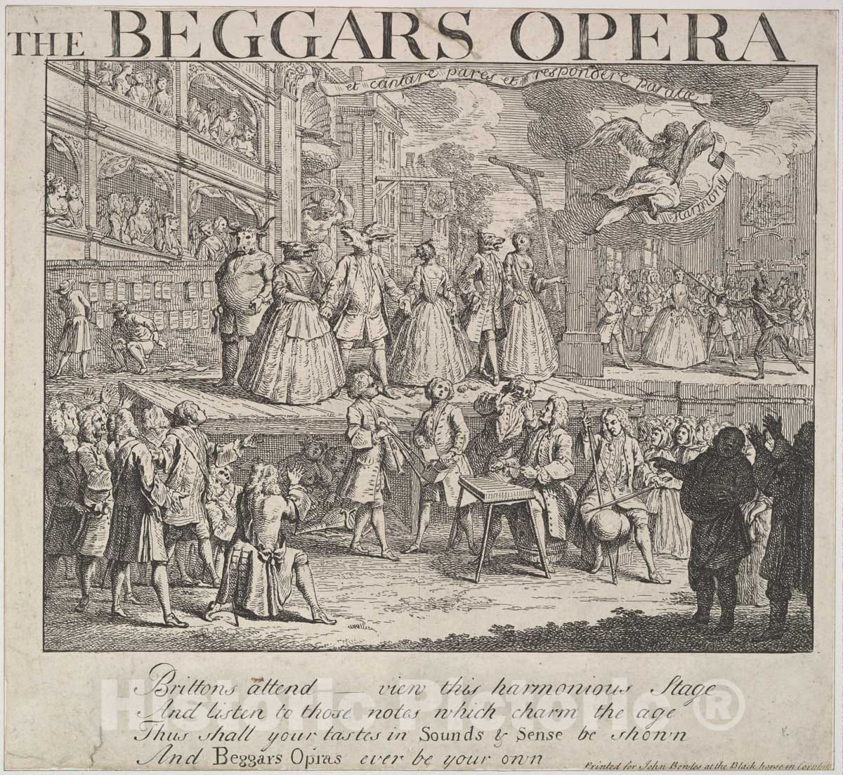Art Print : Anonymous, British, 18th Century - The Beggars Opera : Vintage Wall Art
