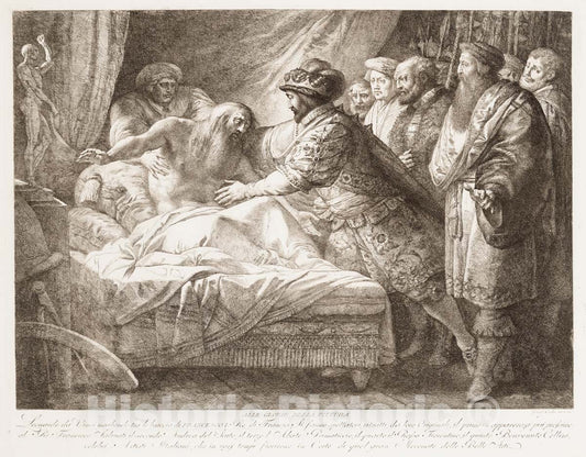 Art Print : Giuseppe Cades - Allegory of Painting (The Death of Leonardo da Vinci) : Vintage Wall Art
