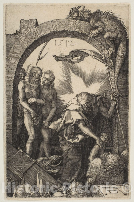 Art Print : Albrecht Dürer - Christ in Limbo, from The Passion 1 : Vintage Wall Art