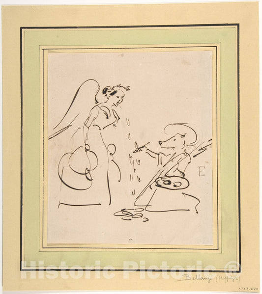 Art Print : Hippolyte Bellangé - Caricature of The Art of Fine Art Print -  : Vintage Wall Art