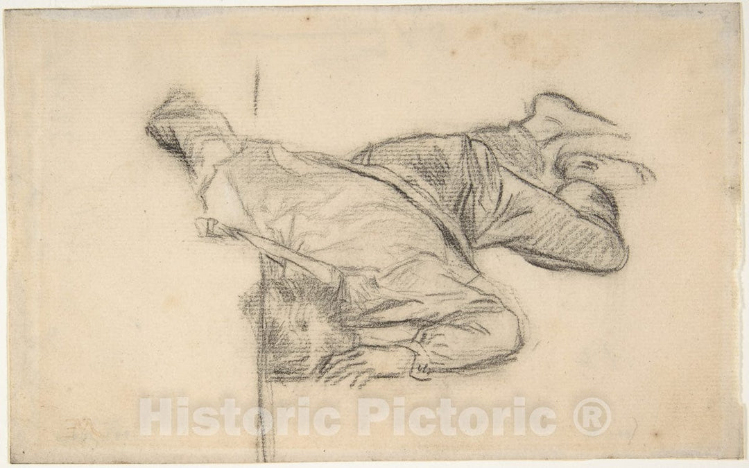 Art Print : Ernest Meissonier - Dead Man : Vintage Wall Art