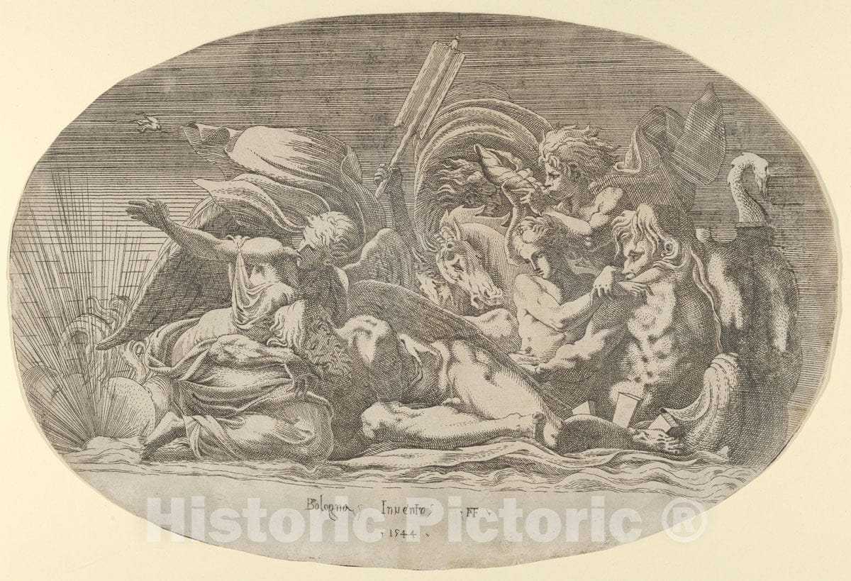 Art Print : Antonio Fantuzzi - Iris, Neptune, and Sleep : Vintage Wall Art