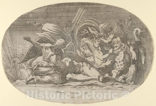 Art Print : Antonio Fantuzzi - Iris, Neptune, and Sleep : Vintage Wall Art