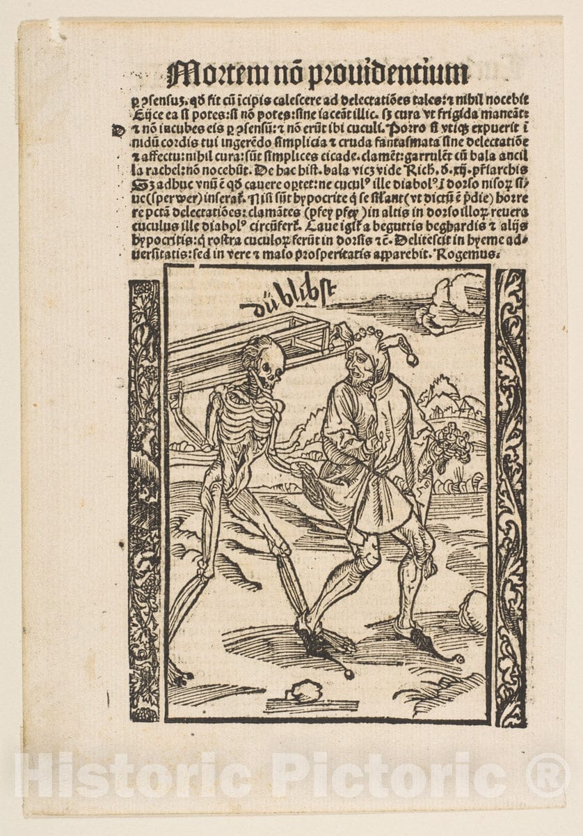 Art Print : Albrecht Dürer - Illustration from Sebastian Brandt: Navis Stultifera, Strassburg 1497 : Vintage Wall Art