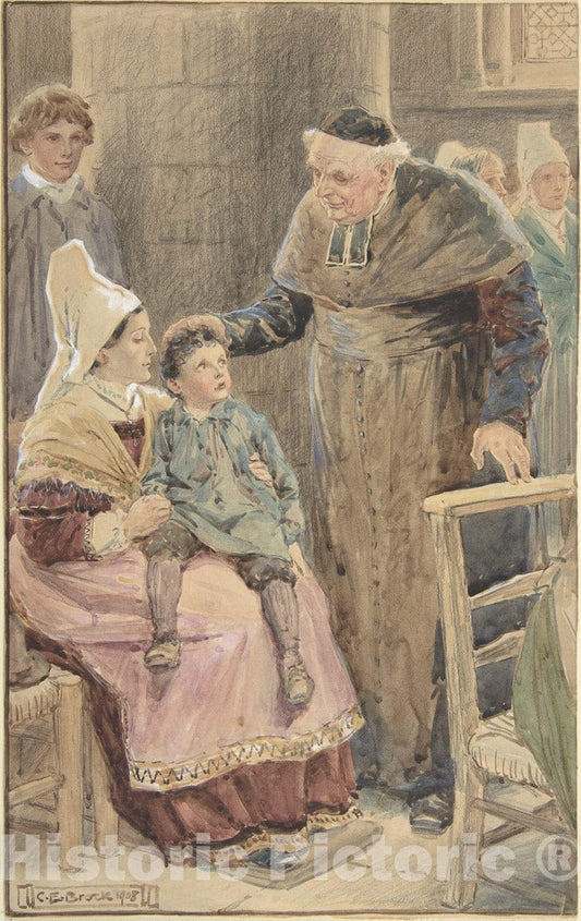 Art Print : Charles Edmund Brock - Illustration for Little Peter: A Christmas Morality for Children of Any Age 3 : Vintage Wall Art