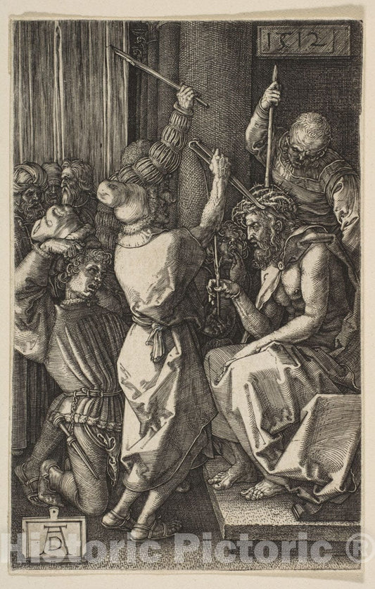 Art Print : Albrecht Dürer - Christ Crowned with Thorns, from The Engraved Passion : Vintage Wall Art