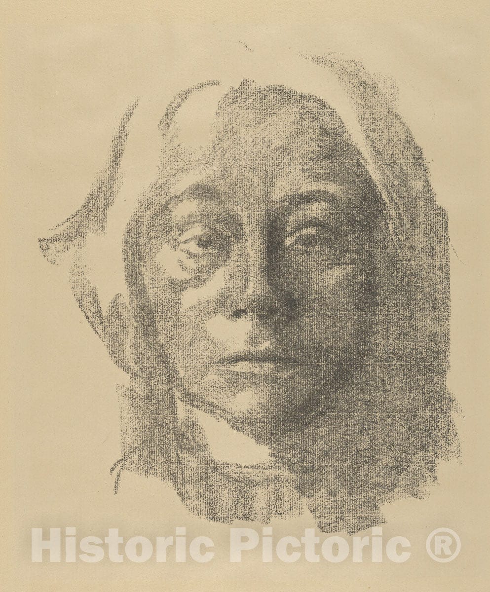 Art Print : Käthe Kollwitz - Self-Portrait (Selbstbildnis) : Vintage Wall Art