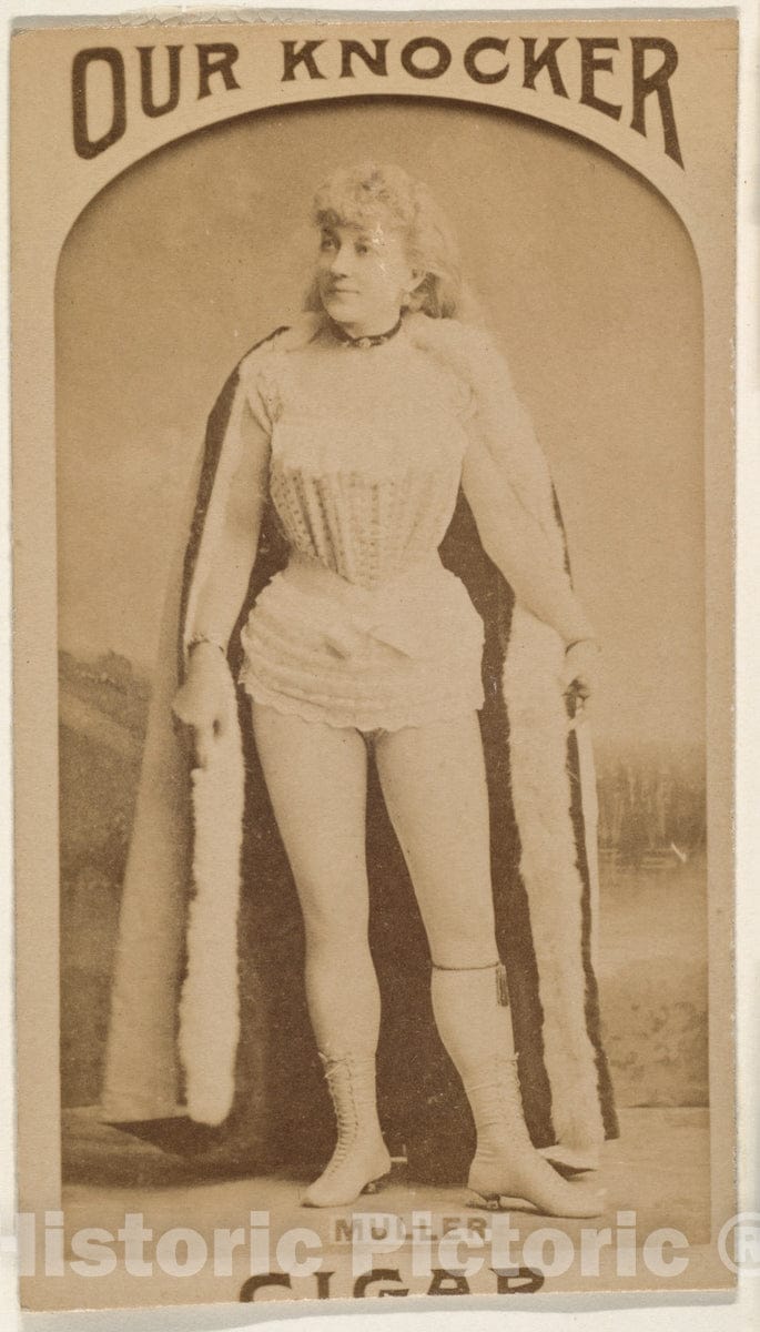 Photo Print : Miss Muller, from The Actresses Series (N665) Promoting Our Knocker Cigars : Vintage Wall Art