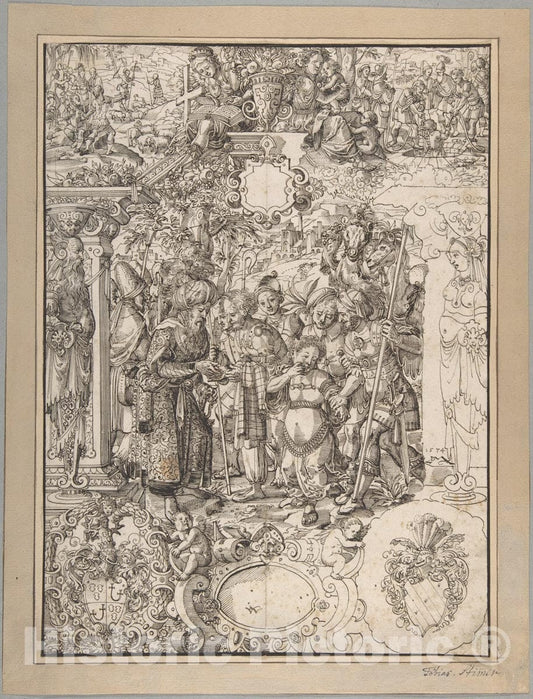 Art Print : Daniel Lindtmayer - Joseph Sold by His Brothers into Egypt : Vintage Wall Art