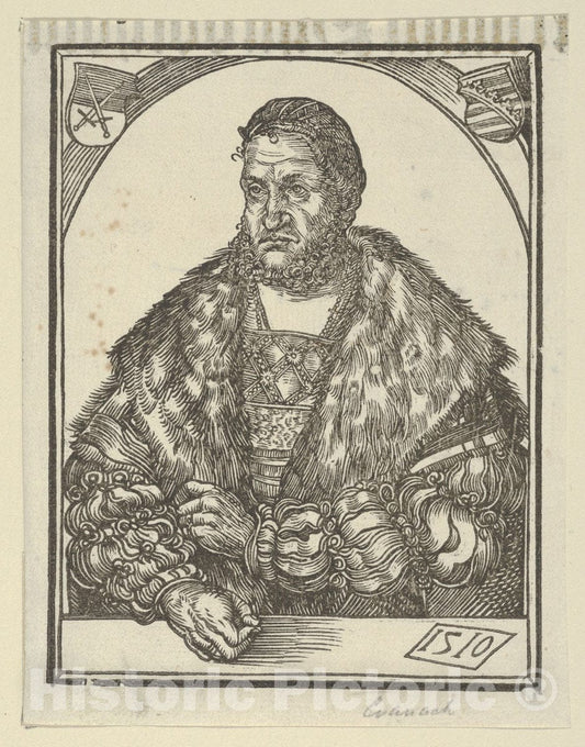 Art Print : Lucas Cranach The Elder - Copy of Frederick The Wise of Saxony : Vintage Wall Art