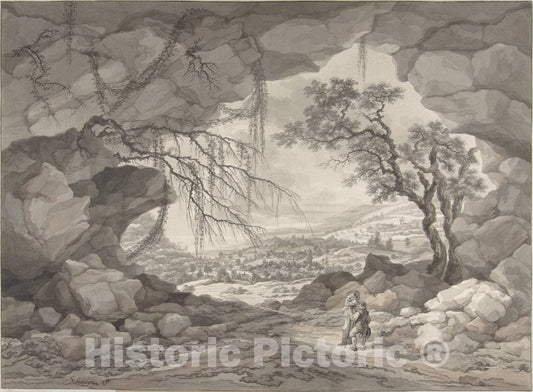 Art Print : Jakob Matthias Schmutzer - Landscape Near Mödling : Vintage Wall Art