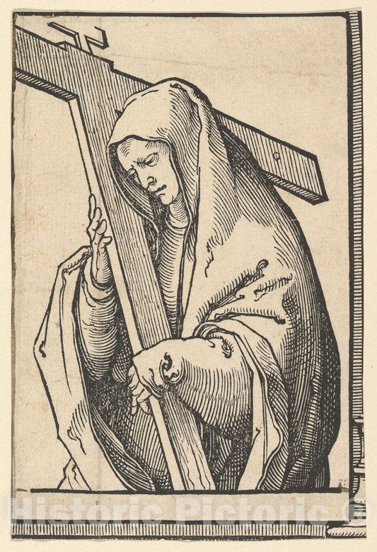Art Print : Lucas Van Leyden - Helleoportic Sibyl, from The Series of Sibyls : Vintage Wall Art