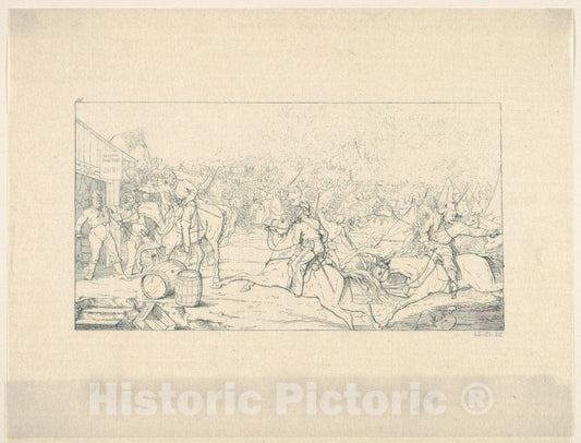 Art Print : Adalbert John Volck - General Stuart's Raid to The White House (from Confederate War Etchings) : Vintage Wall Art