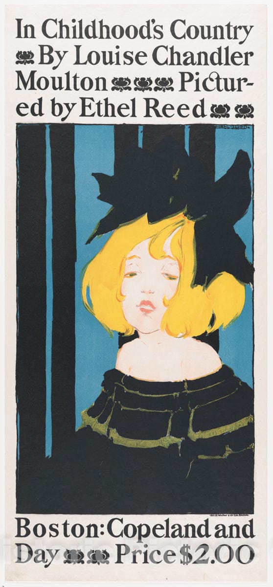 Art Print : Ethel Reed - in Childhood's Country : Vintage Wall Art