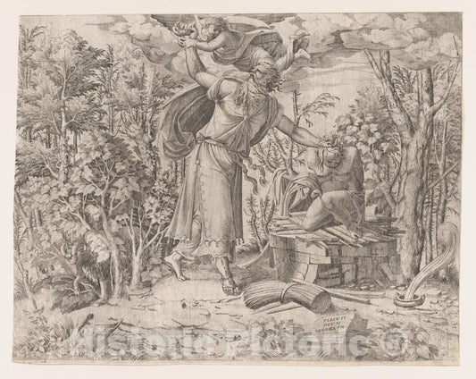 Art Print : Jean Mignon - Abraham Sacrificing Isaac : Vintage Wall Art