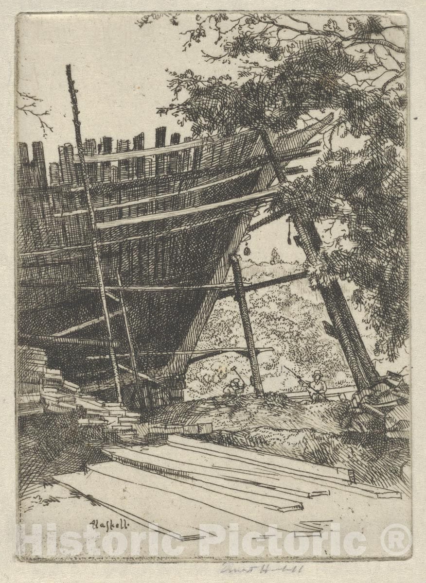 Art Print : Ernest Haskell - Ship's Stem : Vintage Wall Art