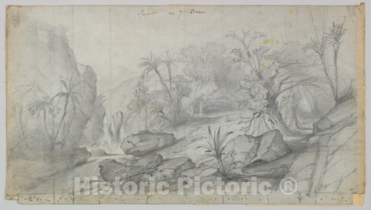 Art Print : Eugène Cicéri - Design for a Stage Set - 433737 : Vintage Wall Art