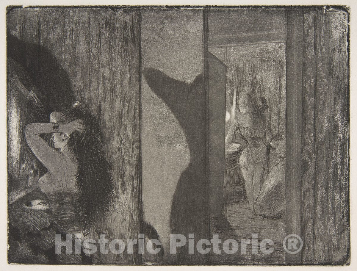 Art Print : Edgar Degas - Actresses in Their Dressing Rooms : Vintage Wall Art