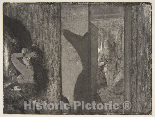 Art Print : Edgar Degas - Actresses in Their Dressing Rooms : Vintage Wall Art