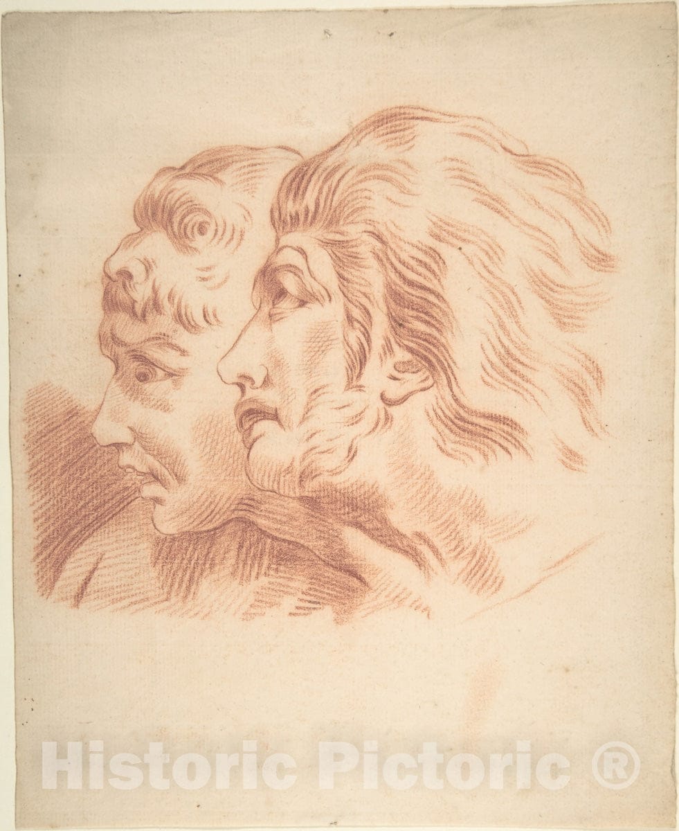 Art Print : After François Boucher - Drawing for La Colonne Trajane 2 : Vintage Wall Art