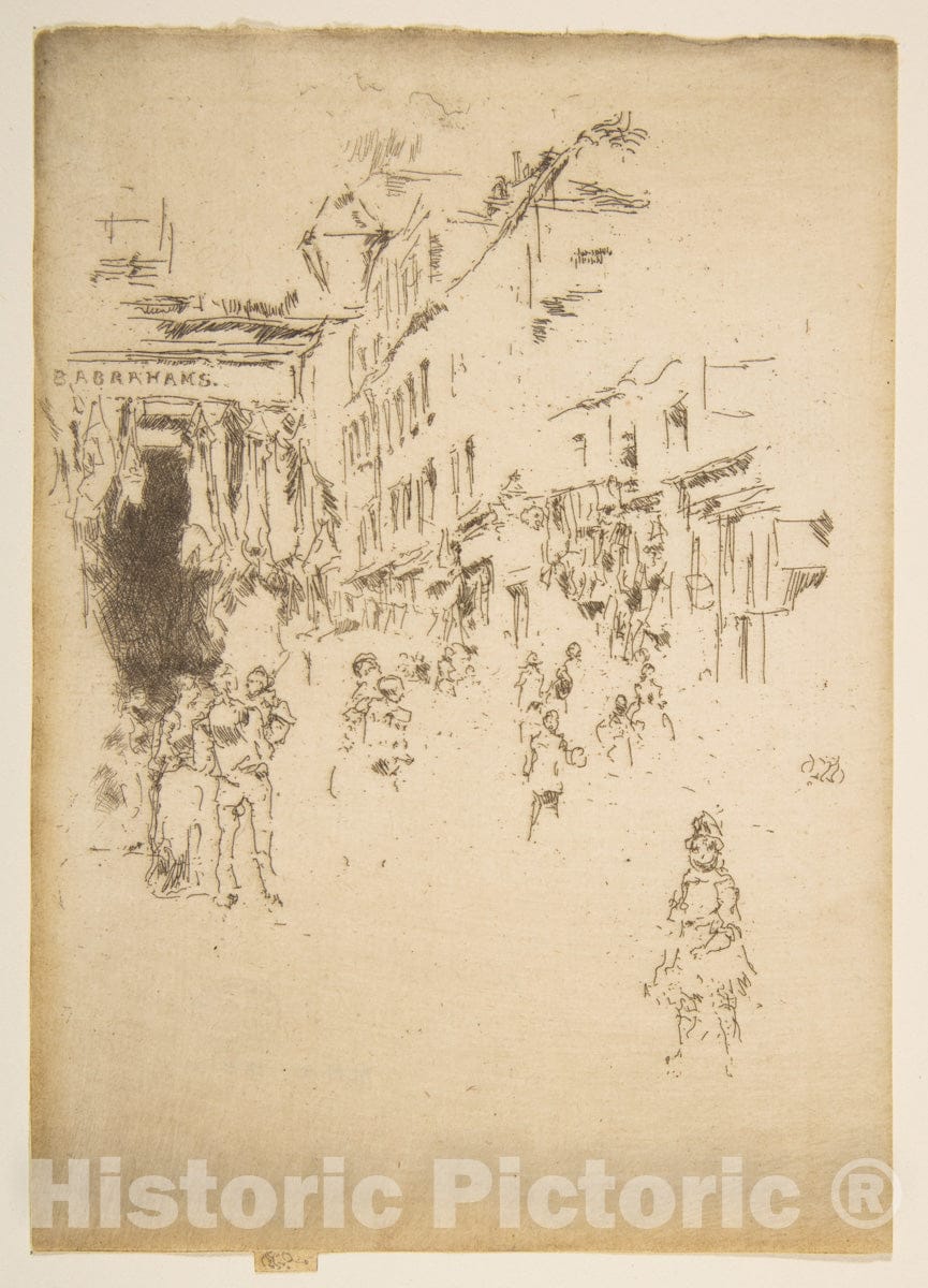 Art Print : James McNeill Whistler - Cutler Street, Houndsditch : Vintage Wall Art