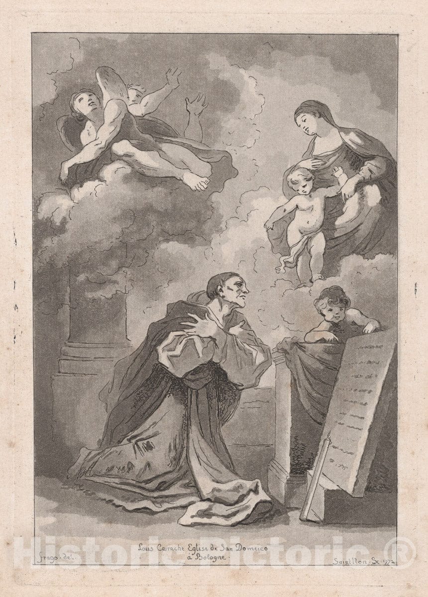 Art Print : Designed by Jean Claude Richard, Abbé de Saint-Non - Recueil de Griffonis, de Vues, Paysages, Fragments Antiques et sujets historiques.s.i.n.d. : Vintage Wall Art