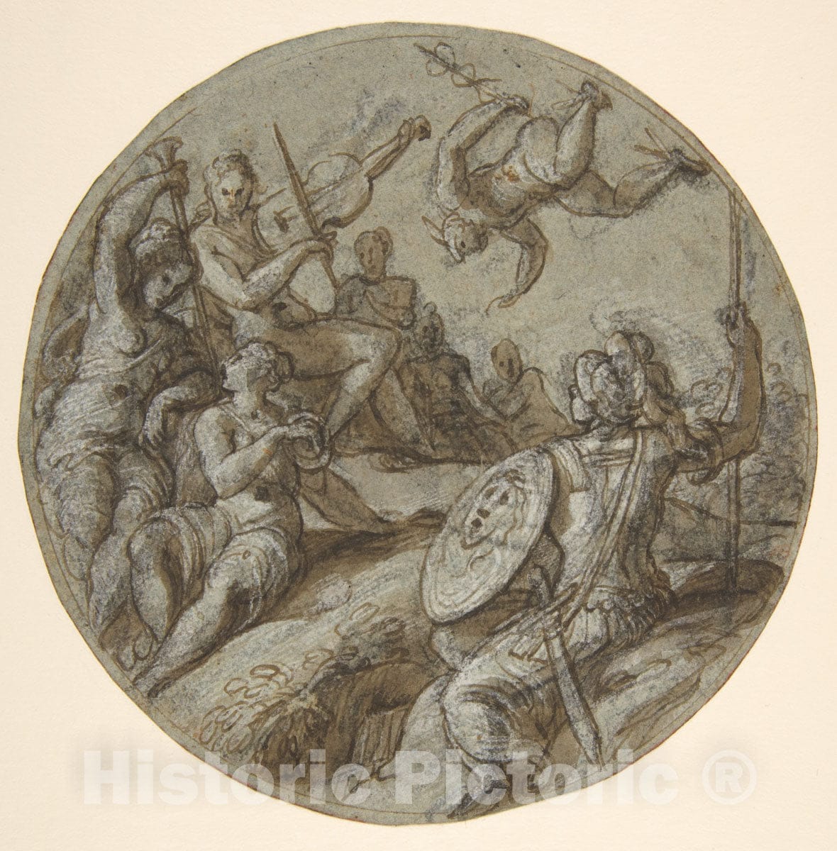 Art Print : Giuseppe Salviati (Giuseppe Porta, Called Il Salviati) - Classical Gods, Muses, and Allegorical Figures : Vintage Wall Art