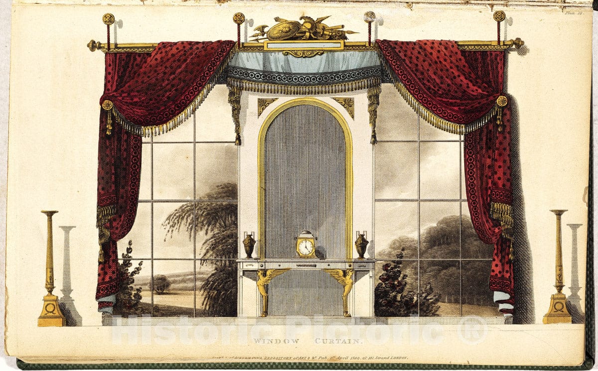 Art Print : Rudolph Ackermann - The Repository of Arts, Literature, Commerce, Manufactures, Fashions, and Politics, 1st Series, vol. 1 : Vintage Wall Art