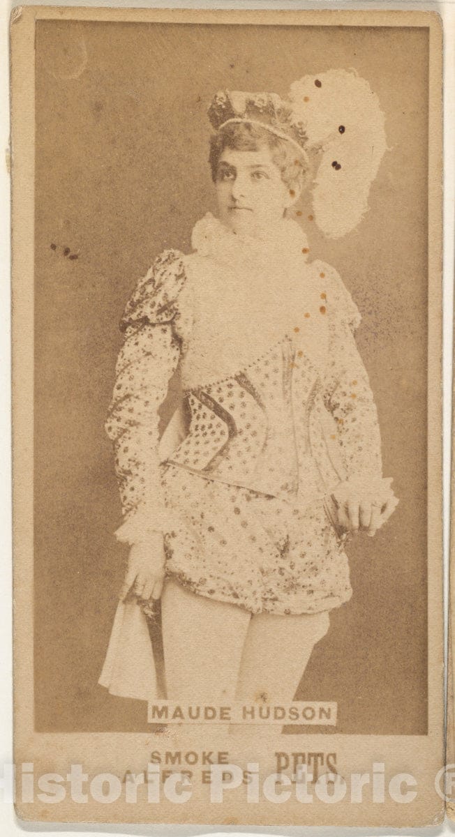 Photo Print : Maude Hudson, from The Actresses Series (N671), Promoting Alfreds Pets Tobacco : Vintage Wall Art