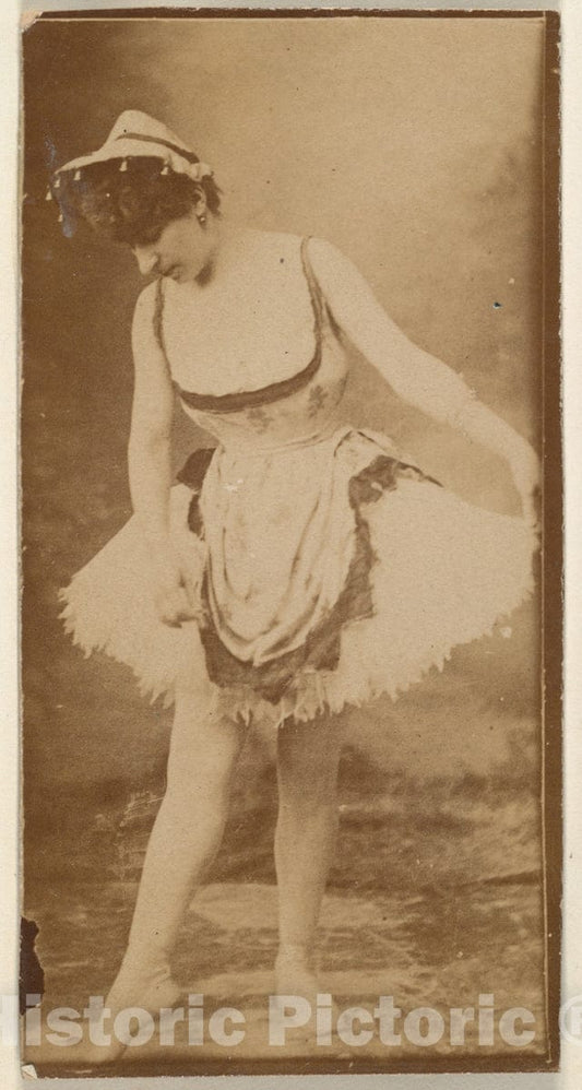Photo Print : Dancer Standing with Pointed Toe, from The Actresses Series (N668) : Vintage Wall Art