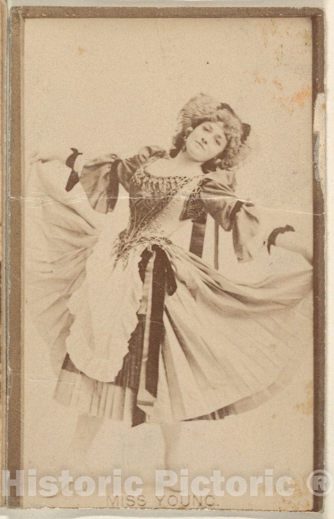 Photo Print : Miss Young, from The Actresses Series (N668) : Vintage Wall Art