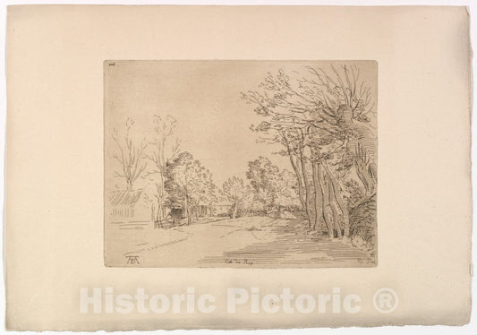 Art Print : Anne Claude Philippe de Tubières, comte de Caylus - Landscape After Durer : Vintage Wall Art