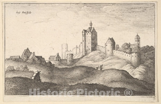 Art Print : Wenceslaus Hollar - beÿ Brüssels (Brussels) : Vintage Wall Art