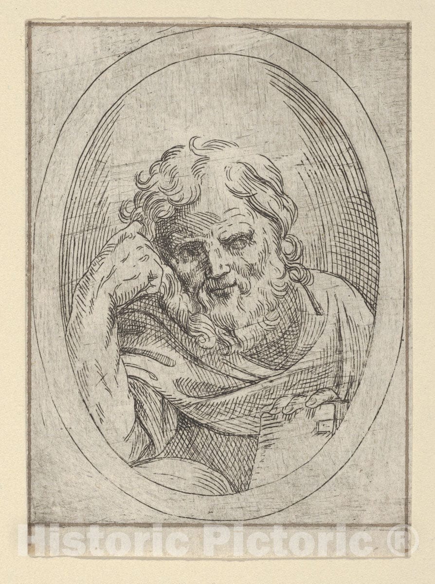Art Print : an Apostle Resting his Head on his Right Hand and Holding a Book - Artist: 17th Century - Created: 1600–1640 v.2 : Vintage Wall Art