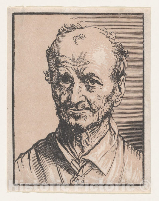 Art Print : Jan Lievens - Bust of a Man : Vintage Wall Art