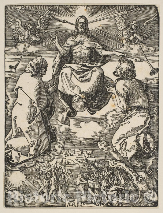 Art Print : Albrecht Dürer - The Last Judgment, from The Small Passion 1 : Vintage Wall Art