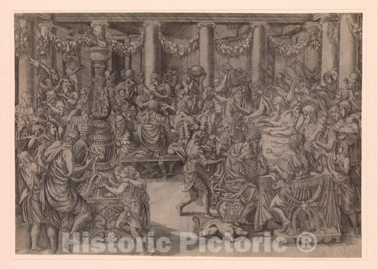 Art Print : Antonio Fantuzzi - Banquet of Scipio : Vintage Wall Art