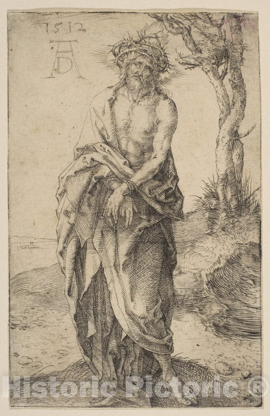 Art Print : Albrecht Dürer - Man of Sorrows with Hands Bound : Vintage Wall Art